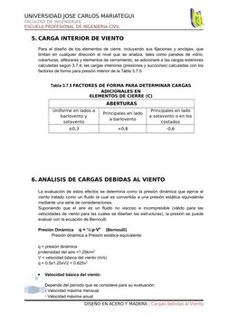 6
UNIVERSIDAD JOSE CARLOS MARIATEGUI
FACULTAD DE INGENIERIAS
ESCUELA PROFESIONAL DE INGENIERIA CIVIL
5. CARGA INTERIOR DE VIE