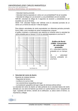 6
UNIVERSIDAD JOSE CARLOS MARIATEGUI
FACULTAD DE INGENIERIAS
ESCUELA PROFESIONAL DE INGENIERIA CIVIL
‐ Velocidad máxima prome