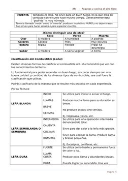 AR    -   Fogatas y cocina al aire libre
MUERTA
Tampoco es leña. No sirve para un buen fuego. Es la que está en 
contacto con