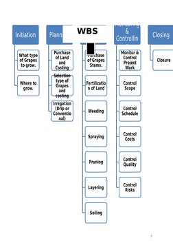 Initiation
What type 
of Grapes 
to grow.
Where to 
grow.
Planning
Purchase 
of Land 
and 
Costing
Selection 
type of 
Grapes