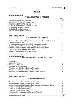 E xc e le n cia  A ca d é m ica
 
 
5 
INDICE 
 
UNIDAD TEMÁTICA I 
TEORÍA GENERAL DEL PROCESO