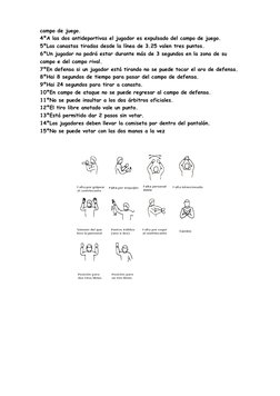 campo de juego.
4ºA las dos antideportivas el jugador es expulsado del campo de juego.
5ºLas canastas tiradas desde la línea