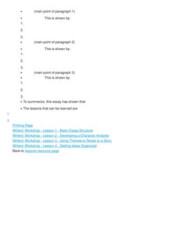 
(main point of paragraph 1)

This is shown by:
1.
2.
3.

(main point of paragraph 2)

This is shown by:
1.
2.
3.

(main