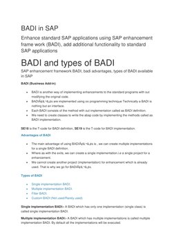 Understanding BADI in SAP ABAP | PDF | Class (Computer Programming ...