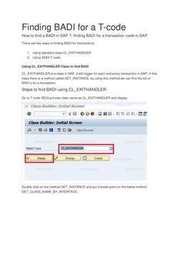 Understanding BADI in SAP ABAP | PDF | Class (Computer Programming ...