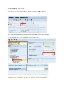 Understanding BADI in SAP ABAP | PDF | Class (Computer Programming ...