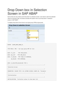 SAP ABAP Selection Screen Parameters | PDF | Parameter (Computer ...