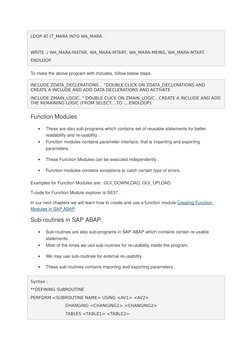 SAP ABAP Modularization Techniques | PDF | Subroutine | Parameter ...