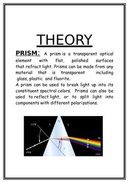 Refractive Index of Liquids via Hollow Prism | PDF | Prism | Refraction
