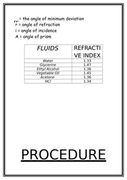 Refractive Index of Liquids via Hollow Prism | PDF | Prism | Refraction