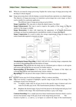Digital Image Processing Exam Guide | PDF | Normal Distribution ...