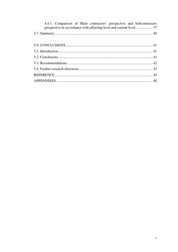 v 
4.4.1. Comparison of Main contractors` perspective and Subcontractors 
perspective in accordance with affect