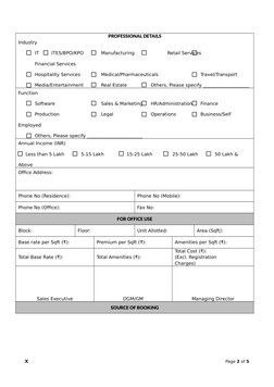 Real Estate Flat Booking Application Form | PDF | Deed | Payments