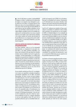 Gaceta
Artículo científico 
OCTUBRE  2014
  nº 496
nes de cada lente en cuanto a permeabilidad 
al oxígeno se refiere. La dif