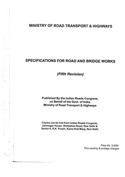 Morth Specification.pdf MORTH - Specifications For Road & Bridge Works (5th Revision) 1 | PDF