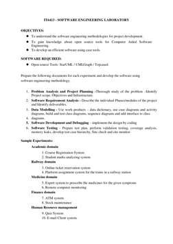 Software Engineering Lab Manual - Anna University | PDF | Conceptual ...