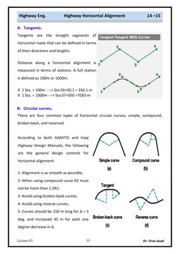 Highway Horizontal Alignment Design | PDF | Geometry | Space