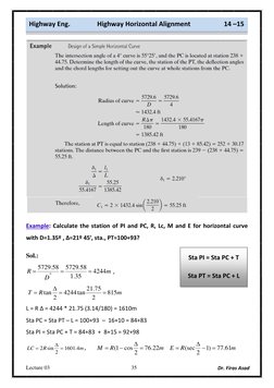 Highway Horizontal Alignment Design | PDF | Geometry | Space