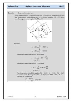 Highway Horizontal Alignment Design | PDF | Geometry | Space