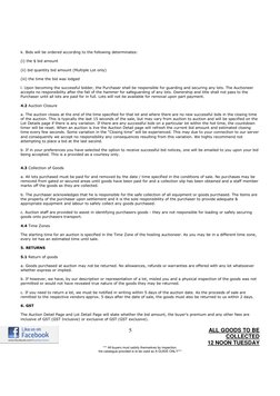 5                                                        ALL GOODS TO BE 
COLLECTED 
12 NOON TUESDAY 
*** All b