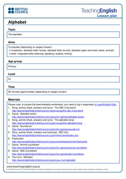 Lesson Plan - Alphabet PDF | PDF