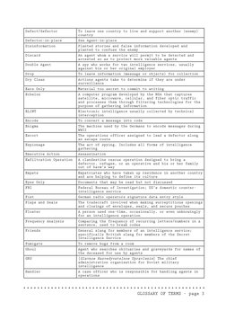Spy Language Espionage Vocabulary and Terminology | PDF | Counterintelligence ...