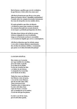 lluvia buena y pacifica que eres la verdadera,
la que llorosa y triste sobre las cosas caes! 
¡Oh lluvia franciscana que llev