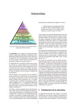 Autoestima
Pirámide de Maslow (https://es.wikipedia.org/wiki/Pir%C3%A1mide_de_Maslow): Jerarquía de las necesidades humanas
p