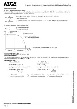 Flow data, ﬂ ow factor and oriﬁ ce size - ENGINEERING INFORMATION
00011GB-2011/R01
Availability, design and speciﬁ cations ar