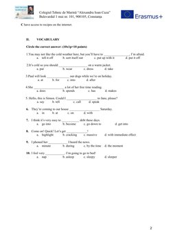 Colegiul Tehnic de Marină “Alexandru Ioan Cuza”
                     Bulevardul 1 mai nr. 101, 900105, C