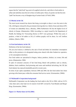 argues that the "junk food" tag seem to be applied selectively, and often to food outlets in 
urban and suburban areas but no