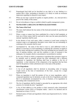 GSO 9/2013: Food Labeling Standards | PDF | Nutrition Facts Label | Foods