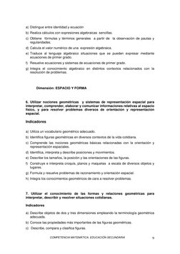 COMPETENCIA MATEMÁTICA. EDUCACIÓN SECUNDARIA 
 
9
 
a) Distingue entre identidad y ecuación 
b) Realiza cálculos con expres
