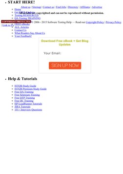 START HERE!
Home
Get FREE Updates
Testing RESOURCES
QA Testing TRAINING
Premium eBook
FREE eBooks
ALL Articles
Contact Us
Wha