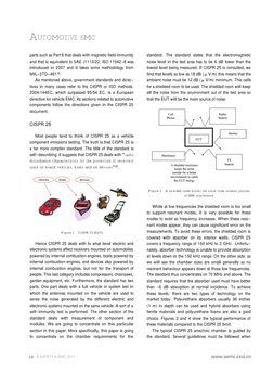 SAFETY & EMC 2011
AUTOMOTIVE EMC
Figure 1
CISPR 25 EUTs
Figure 2
A shielded room blocks the noise from outdoor sources
of EM