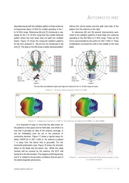 AUTOMOTIVE EMC
SAFETY & EMC 2011
Figure 17
A horizontally polarized LPDA antenna placed in front
of a conductive bench
Figure