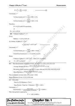 Chapter 1 Phy 1st Year | PDF