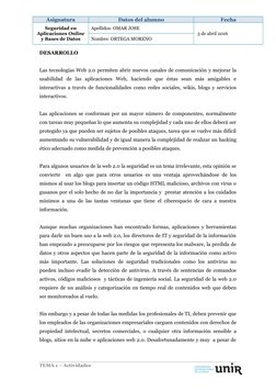 Asignatura
Datos del alumno
Fecha
Seguridad en
Aplicaciones Online
y Bases de Datos
Apellidos: OMAR JOSE
 3 de abril 2016
Nom