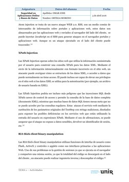 Asignatura
Datos del alumno
Fecha
Seguridad en
Aplicaciones Online
y Bases de Datos
Apellidos: OMAR JOSE
 3 de abril 2016
Nom