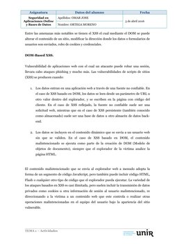 Asignatura
Datos del alumno
Fecha
Seguridad en
Aplicaciones Online
y Bases de Datos
Apellidos: OMAR JOSE
 3 de abril 2016
Nom