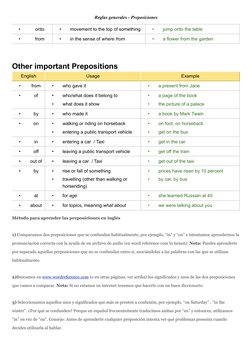 •
onto
•
movement to the top of something
•
jump onto the table
•
from
•
in the sense of where from
•
a flower from the garde