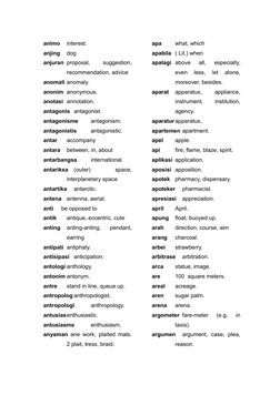 Vocabulary Guide: Indonesian Terms | PDF | Nature
