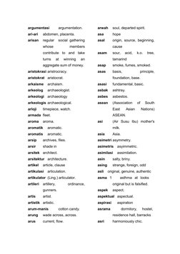 Vocabulary Guide: Indonesian Terms | PDF | Nature