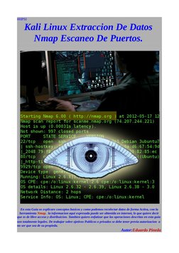 #HPSI 
   Kali Linux Extraccion De Datos 
       Nmap Escaneo De Puertos.