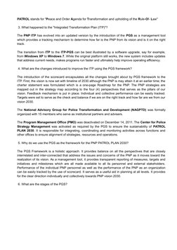 PNP Patrol Plan 2030 Overview | PDF | Goal | Strategic Management