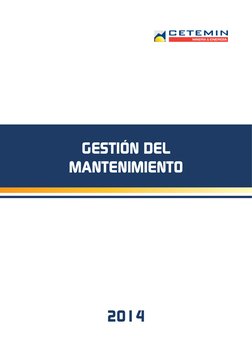 2014
GESTIÓN DEL
MANTENIMIENTO
