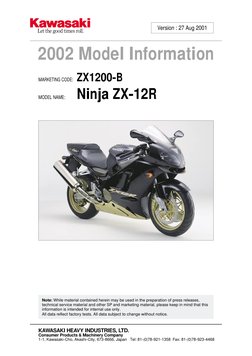 2002 Kawasaki Ninja ZX-12R Specs | PDF | Ignition System | Throttle