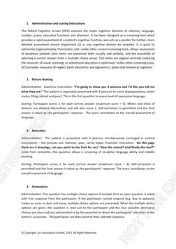 OCS Manual Cognitive Screen | PDF | Multiple Choice | Test (Assessment)