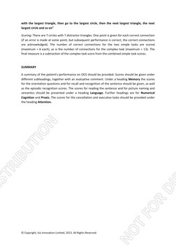OCS Manual Cognitive Screen | PDF | Multiple Choice | Test (Assessment)