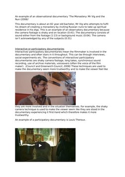 Types of Documentary Filmmaking Explained | PDF | Voice Over ...